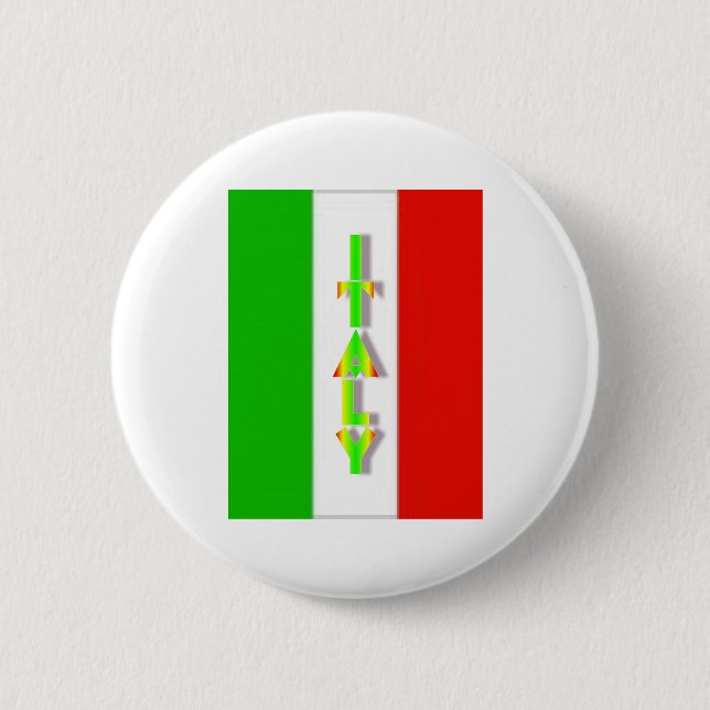 Badge Rond 5 Cm Italie (Devant)