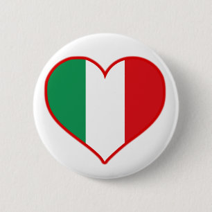 Badge Rond 5 Cm Italie amour
