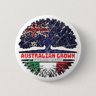 Badge Rond 5 Cm Italie Australie Australie Australie drapeau des r