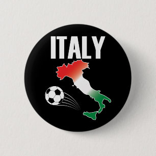 Badge Rond 5 Cm Italie Football Carte Ventilateur Boot Soccer Ball