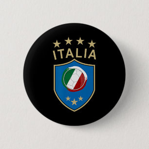 Badge Rond 5 Cm Italie Football - Drapeau Italien Italie Footbyll