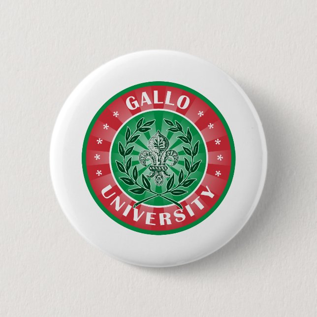Badge Rond 5 Cm Italien d'université de Gallo (Devant)