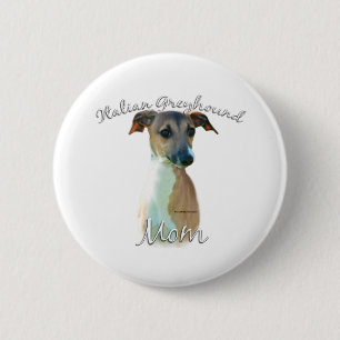Badge Rond 5 Cm Italien Greyhound Maman 2