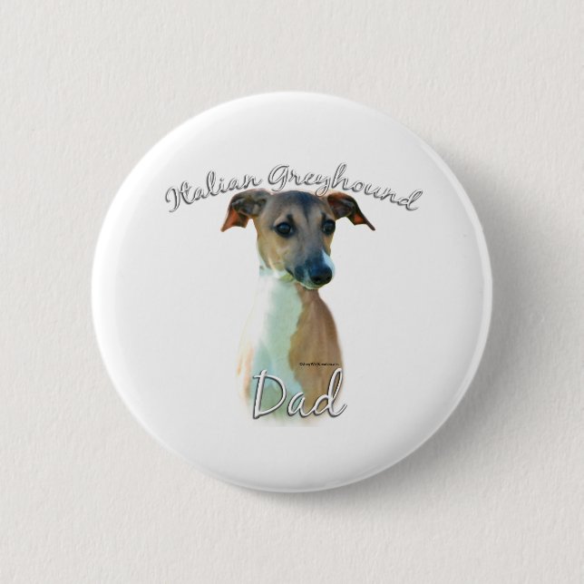 Badge Rond 5 Cm Italien Greyhound Papa 2 (Devant)