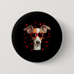 Badge Rond 5 Cm Italien Greyhound Valentine Heart Amoureux de les 