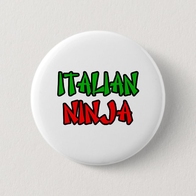 Badge Rond 5 Cm Italien Ninja (Devant)
