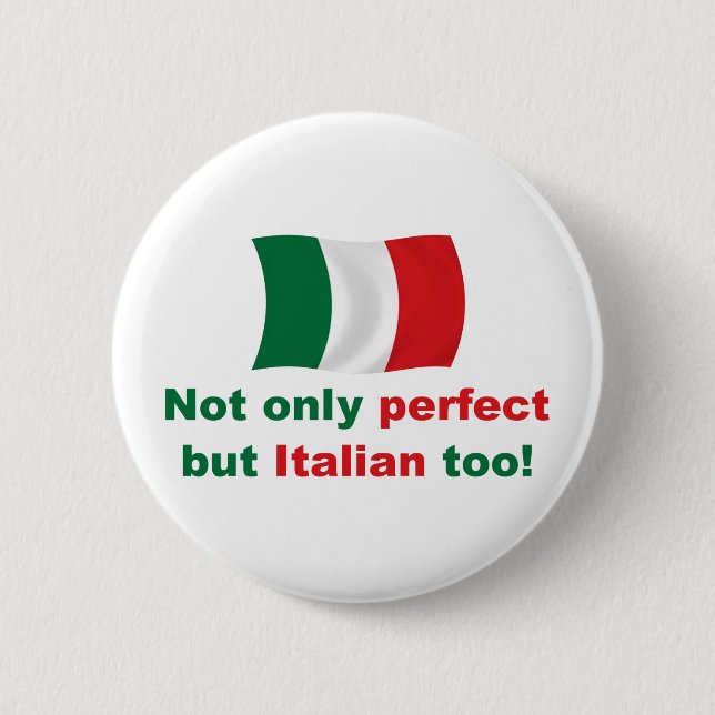 Badge Rond 5 Cm Italien parfait (Devant)