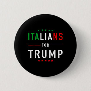 Badge Rond 5 Cm Italiens pour Trump Taliano partisan de Donald Tru