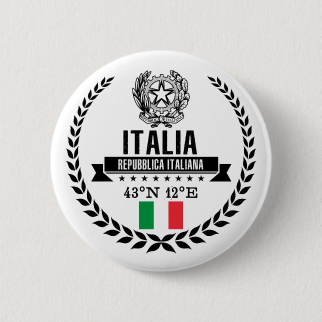 Badge Rond 5 Cm Italy (Devant)