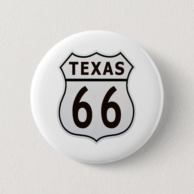Badge Rond 5 Cm Itinéraire 66 le Texas (Devant)