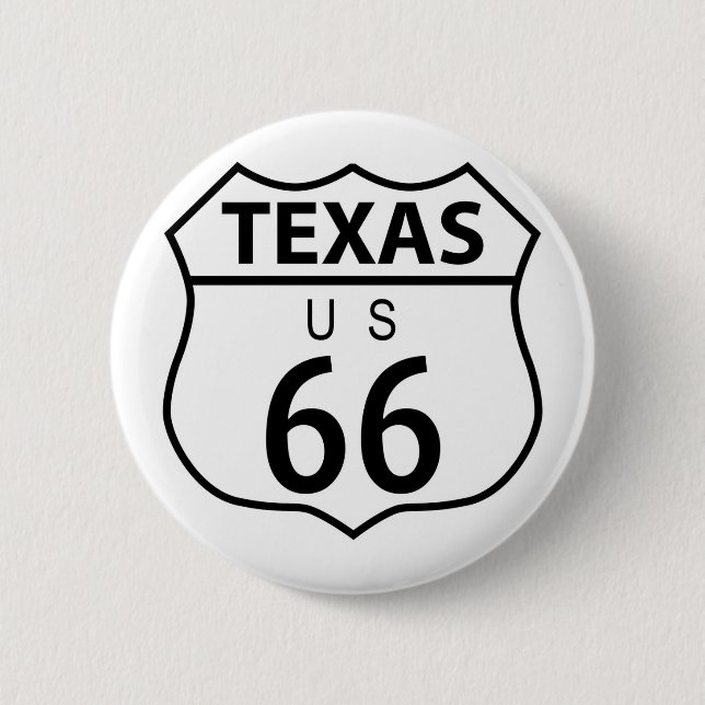 Badge Rond 5 Cm Itinéraire 66 le Texas (Devant)