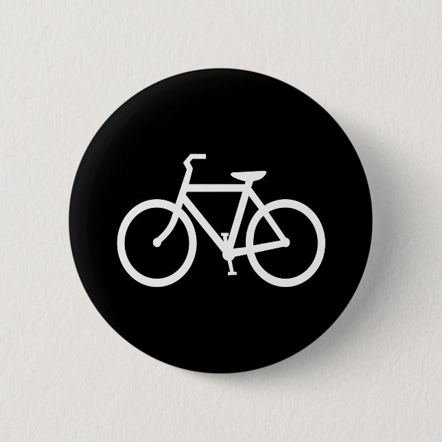 Badge Rond 5 Cm Itinéraire Vélo Blanc (Devant)