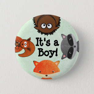 Badge Rond 5 Cm It's a Boy Birth Announcement Button