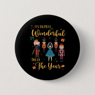 Badge Rond 5 Cm It's The Most Wonderful Time Of The Year Nutcracke