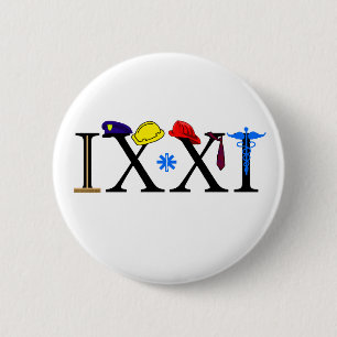 Badge Rond 5 Cm IXXI rappelez-vous 9-11