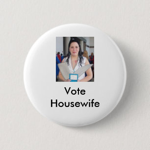 Badge Rond 5 Cm Izumi cultivé, femme au foyer de vote