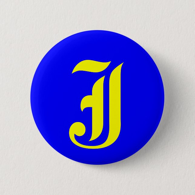 BADGE ROND 5 CM J - ANCIEN ANGLAIS (Devant)
