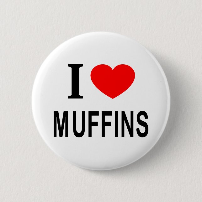 BADGE ROND 5 CM J'❤️ MUFFINS J'AIME MUFFINS JE ❤️ MUFFINS (Devant)