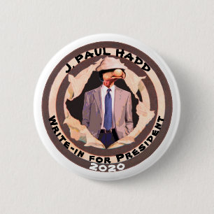 Badge Rond 5 Cm J. Paul Hadd pour le président 2020