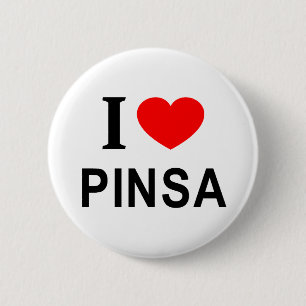 BADGE ROND 5 CM J'❤️ PINSA J'AIME PINSA J'AIME PINSA