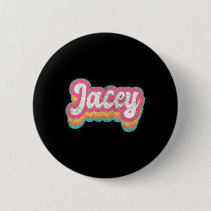 Badge Rond 5 Cm Jacey Prénom Fille Vintage les années 70 80s Perso