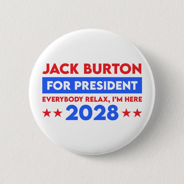 Badge Rond 5 Cm Jack Burton Pour Président 2028 (Devant)