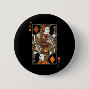 Badge Rond 5 Cm Jack De Diamants Jouer Carte Tee T Shirt Hallowee