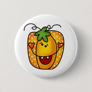 Badge Rond 5 Cm Jack-o'-lantern heureux