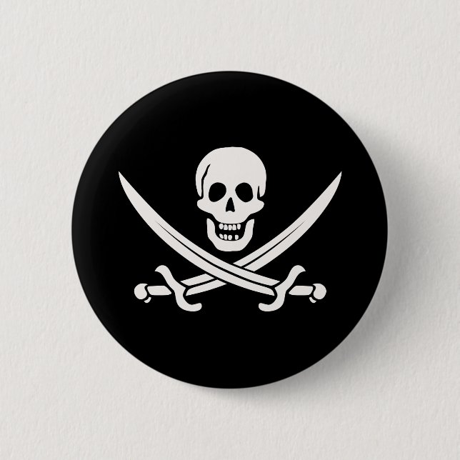 Badge Rond 5 Cm Jack Rackham Pirate (Devant)
