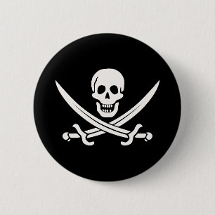 Badge Rond 5 Cm Jack Rackham Pirate