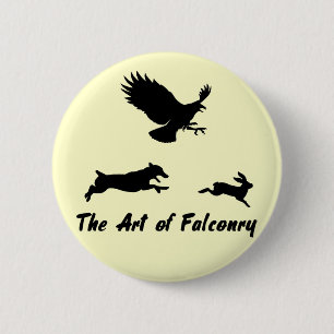 Badge Rond 5 Cm Jack Russel et Falconry