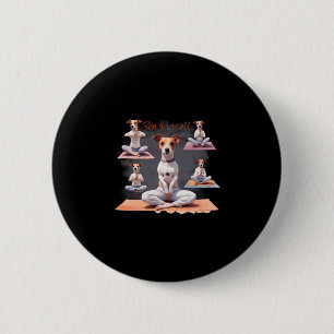 Badge Rond 5 Cm Jack Russell Terrier Chien Moments Zen Avec Jack R