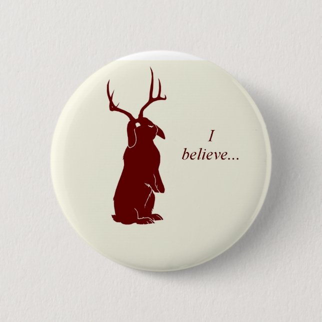 Badge Rond 5 Cm jackalope (Devant)