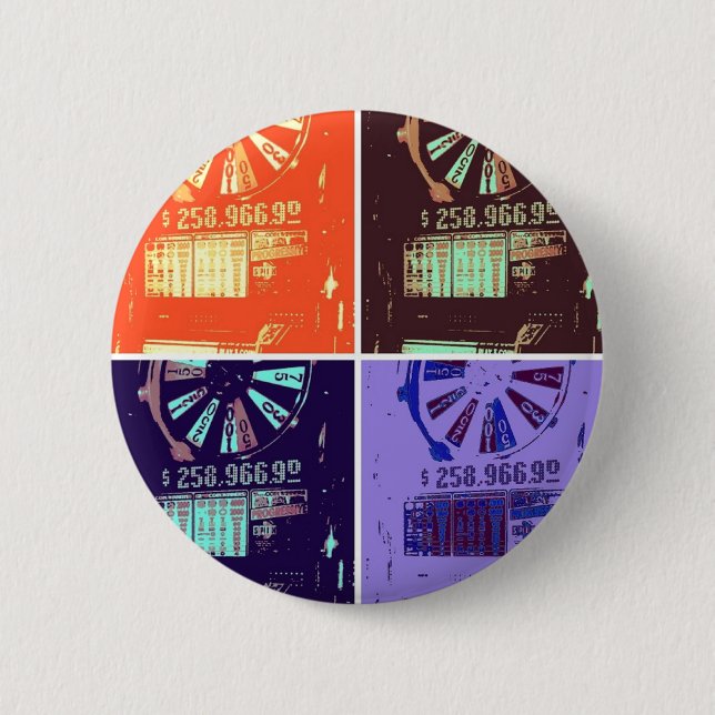 Badge Rond 5 Cm Jackpot de machines à sous Las Vegas (Devant)