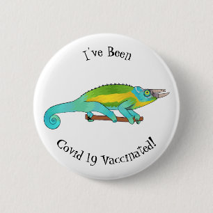 Badge Rond 5 Cm Jackson's chameleon cartoon illustration