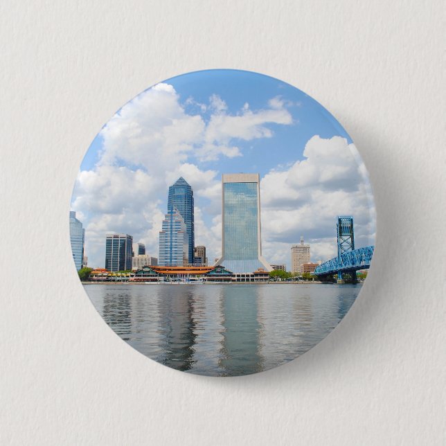 Badge Rond 5 Cm Jacksonville, la Floride (Devant)