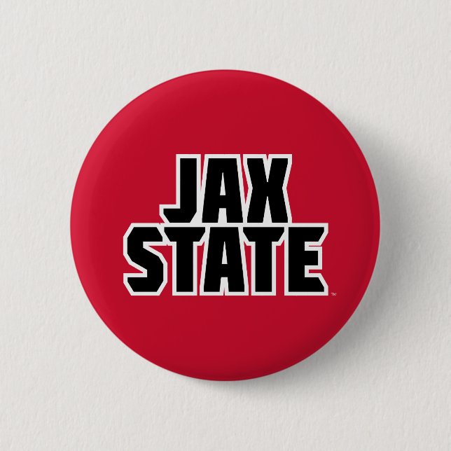 Badge Rond 5 Cm Jacksonville State University JAX STATE Bold Text (Devant)