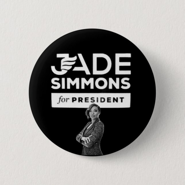 Badge Rond 5 Cm Jade Simmons, président (Devant)