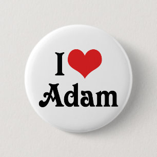 Badge Rond 5 Cm J'adore Adam