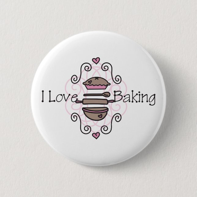 Badge Rond 5 Cm J'adore cuisiner (Devant)