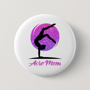 Badge Rond 5 Cm J'adore l'Acro Yoga, l'Acro Danse, Maman Danseuse