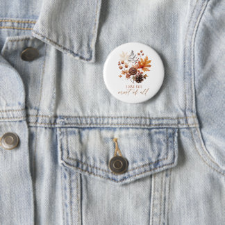 Badge Rond 5 Cm J'adore l'automne plus que tout