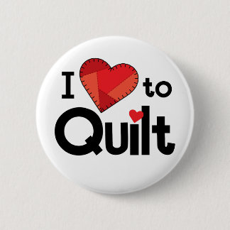 Badge Rond 5 Cm J'adore le bouton de patchwork - Cadeau amusant po