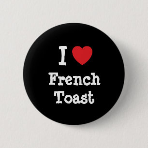 Badge Rond 5 Cm J'adore le coeur de French Toast T-Shirt