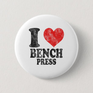 Badge Rond 5 Cm J'adore le développé couché vintage