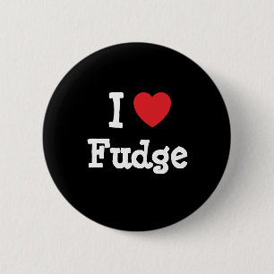 Badge Rond 5 Cm J'adore le T-shirt de Fudge heart