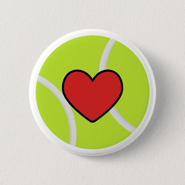 Badge Rond 5 Cm J'adore le tennis (Devant)