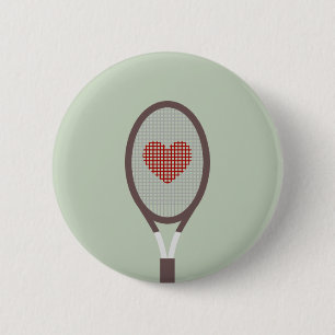 Badge Rond 5 Cm J'adore le tennis