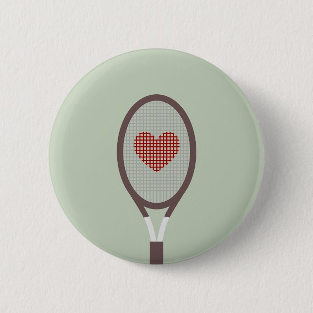 Badge Rond 5 Cm J'adore le tennis (Devant)