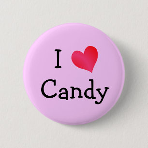 Badge Rond 5 Cm J'adore les bonbons
